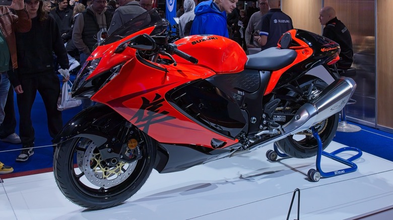 Suzuki Hayabusa on display