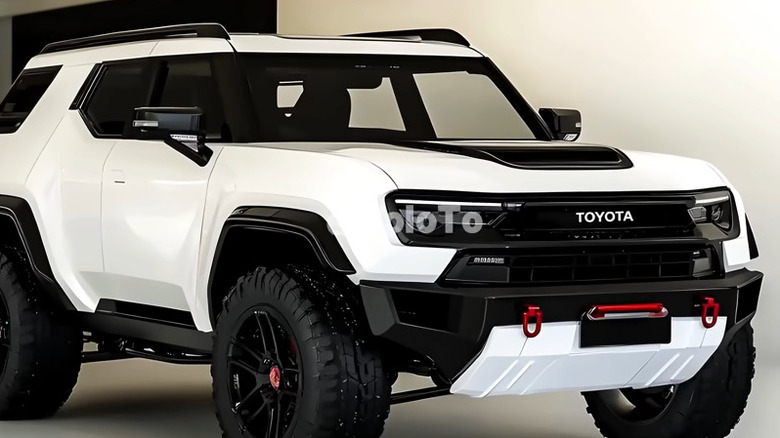 White Toyota FJ Cruiser AI art