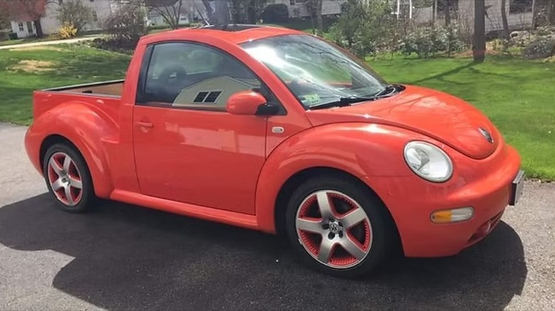 A Smyth Beetle Stepside Truck Kit Completed In Red