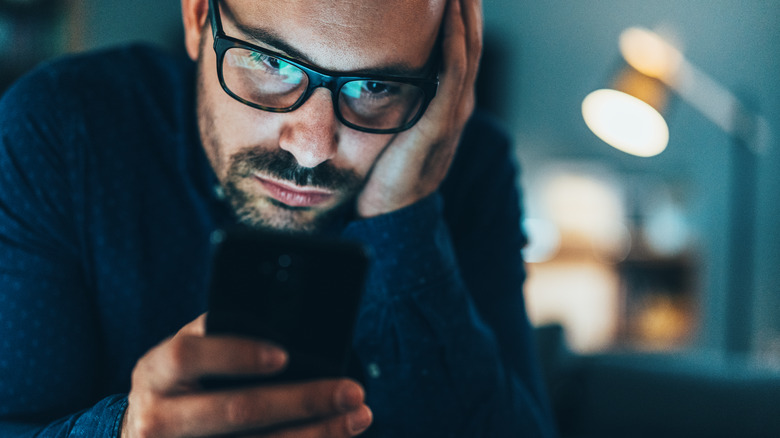 Man using a smartphone