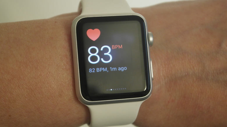 Apple Watch measuring heart rate