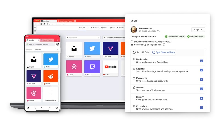 vivaldi browser phone and desktop