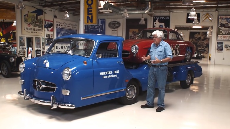 Jay Leno and his Mercedes-Benz Car Transporter