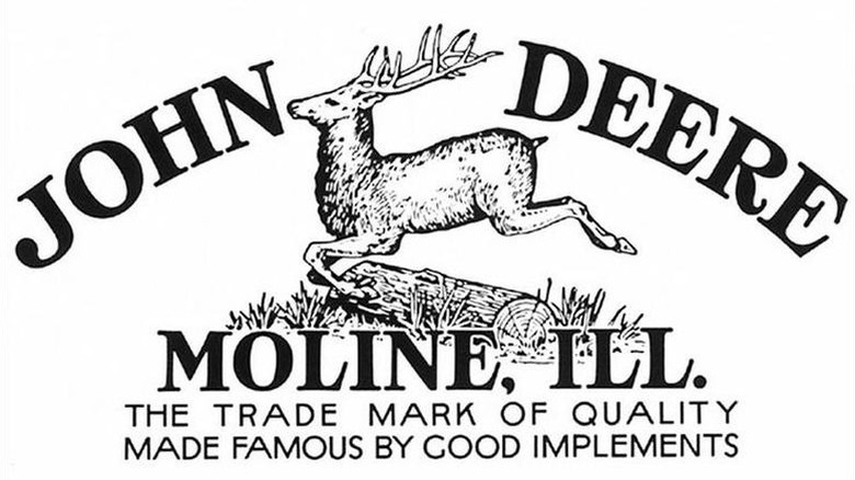 The John Deere logo with the leaping deer used between 1912 and 1936.