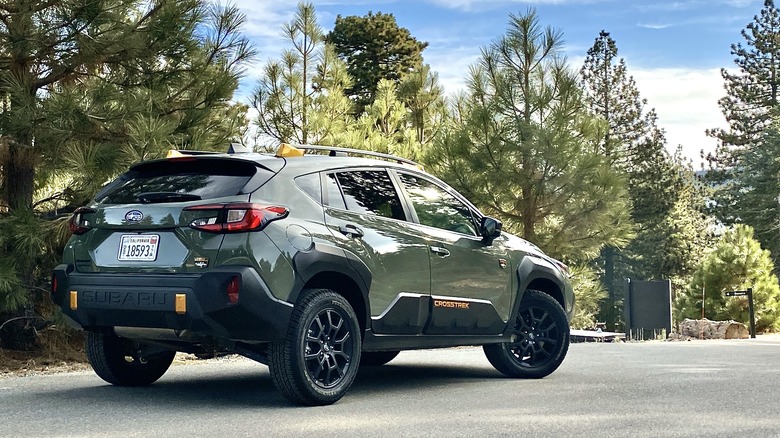 Subaru Crosstrek Wilderness parked in campground