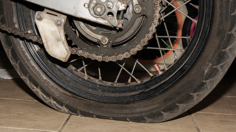 A Low Motorcycle Tire