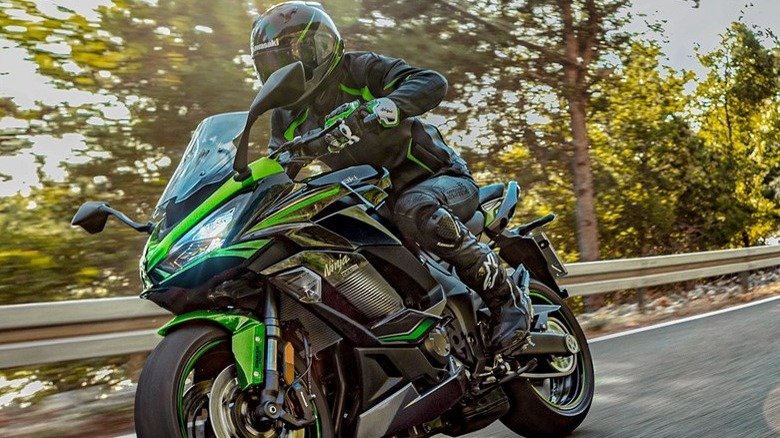 Rider on Ninja 1000 SX