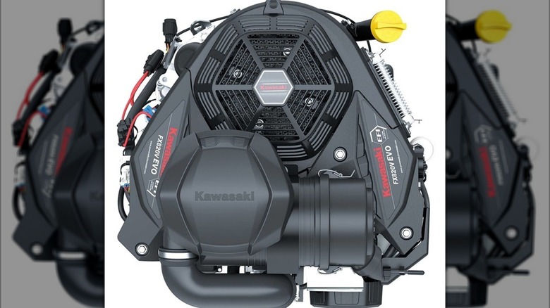 The Kawasaki FX820V EVO EFI vieed from above.