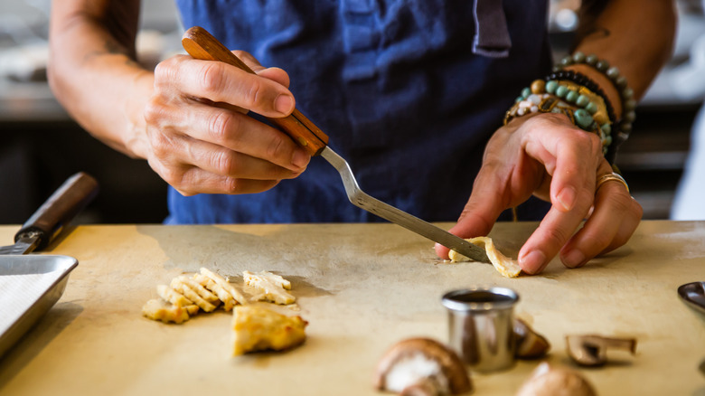 French Chef Dominique Crenn cooks with UPSIDE cultivated chicken