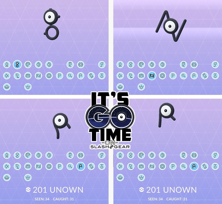 pokemon go - Are all variations of Unown in Pokémon Go? - Arqade
