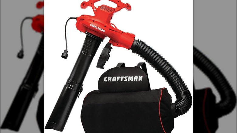 A Craftsman leaf blower, vacuum, and mulcher combo tool.