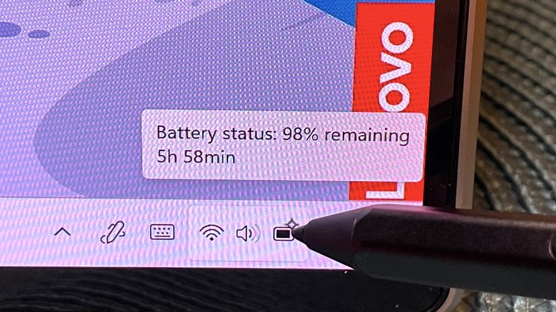 Battery life on laptop screen with Precision Pen 2
