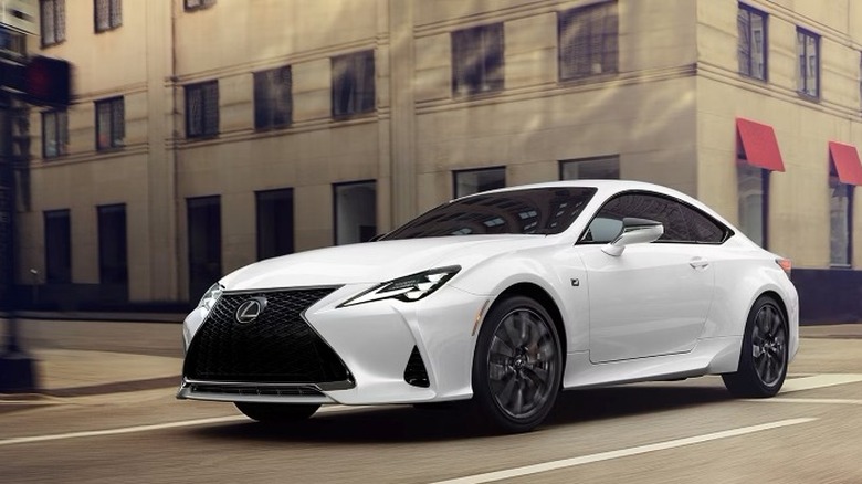 2024 Lexus RC driving front quarter