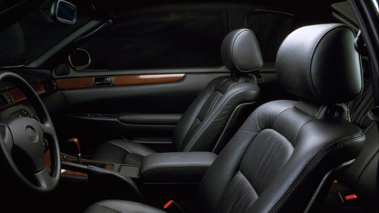 First-gen Lexus SC 400 interior with black leather trim