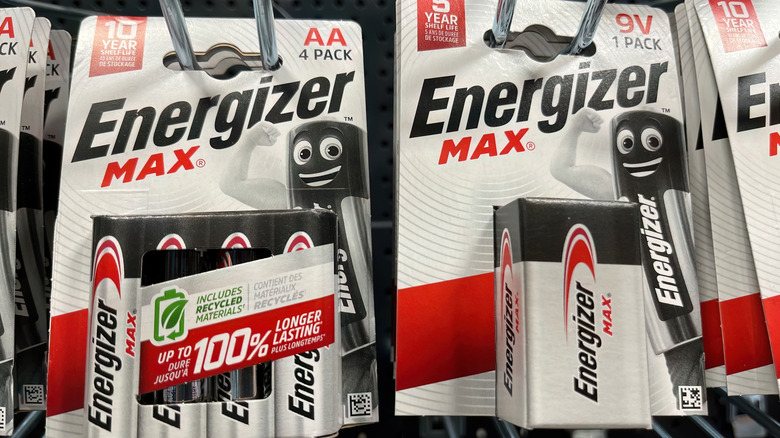 Energizer batteries in a store