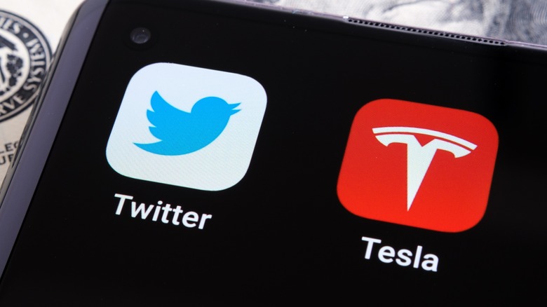 Icon Twitter and Tesla apps