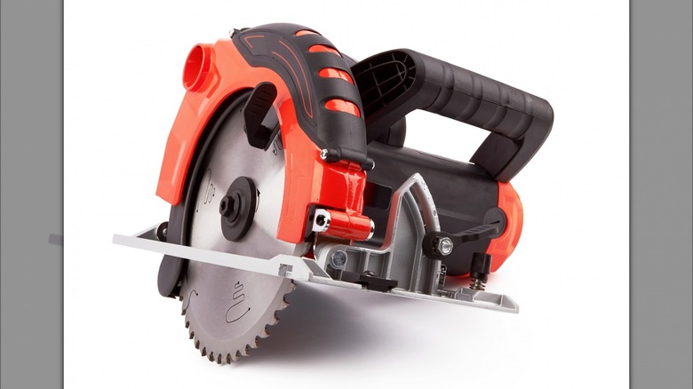 Orange circular saw