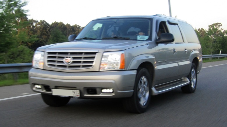 Second-generation Cadillac Escalade driving on road