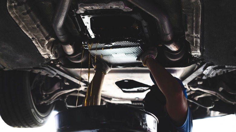 Mechanic opening up transmission