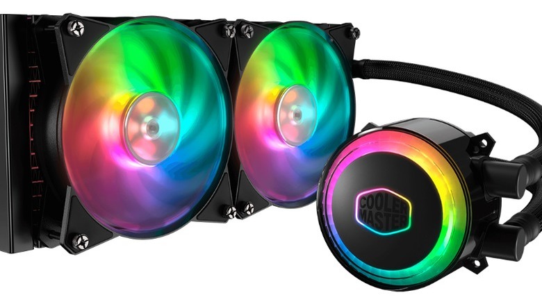 Cooler Master CPU cooler with LED lighting