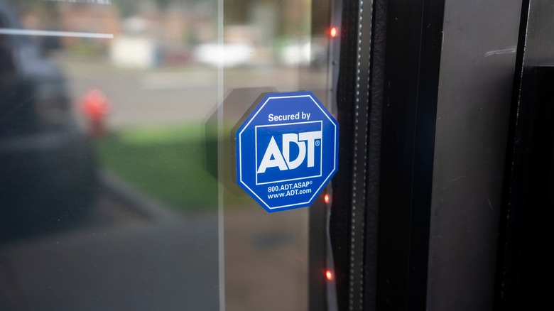 ADT home security sticker