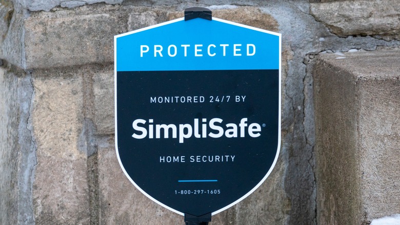 SimpliSafe Home Security plaque