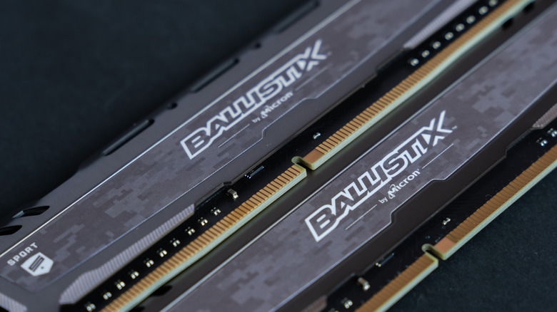 Crucial RAM on a white background