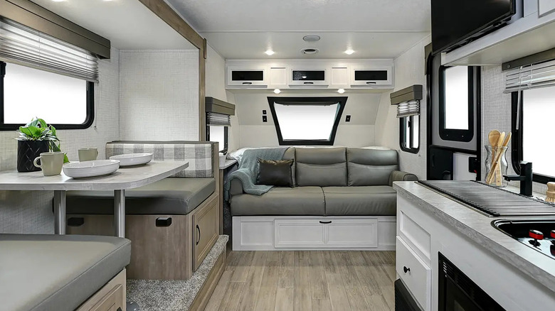 Interior of Palomino PaloMini trailer