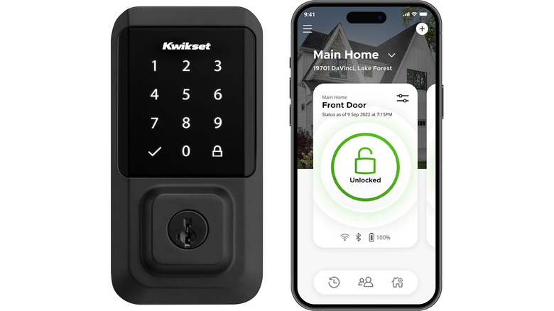 A Kwikset Halo smart lock stock photo