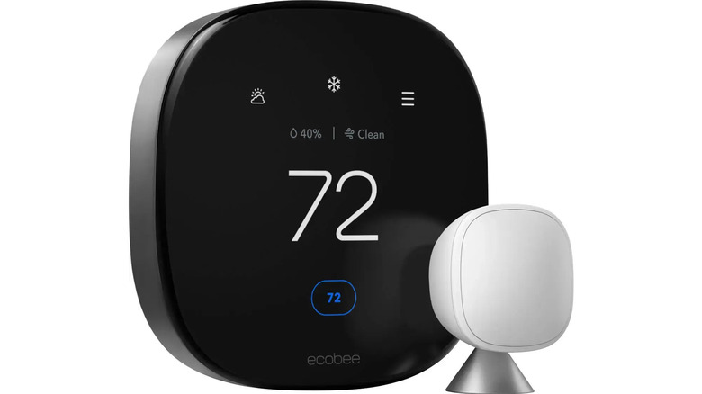 An Ecobee Premium thermostat with a room sensor