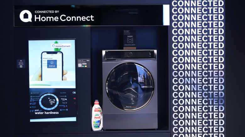 A Bosch front load washer display