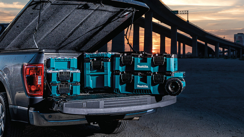 Makita MakTrak cases in truck