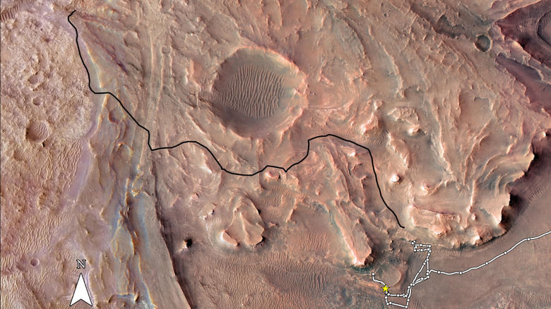 Jezero Crater's delta on Mars