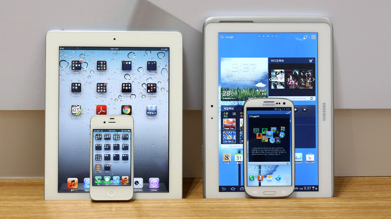 Samsung and Apple devices from 2012