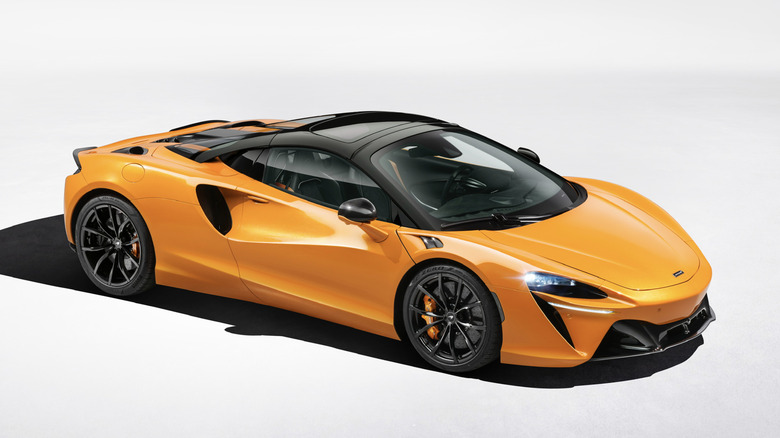 McLaren Artura Spider hybrid convertible side view