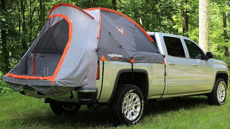 truck bed tent set up