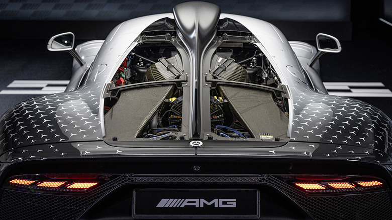 Rear view of a Mercedes-AMG ONE