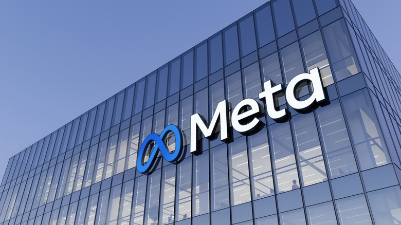 Meta office building logo