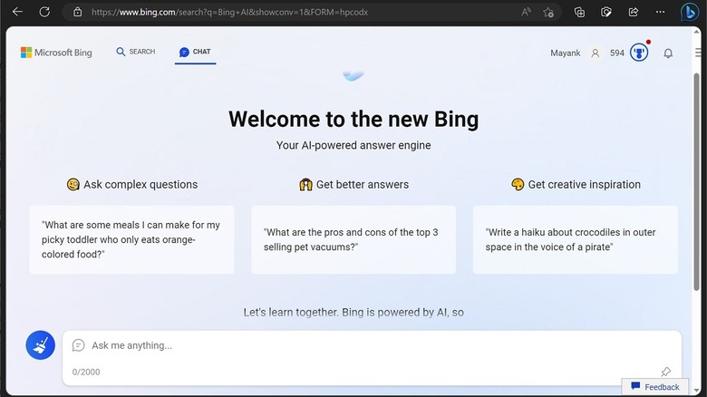 The new ChatGPT-powered Bing