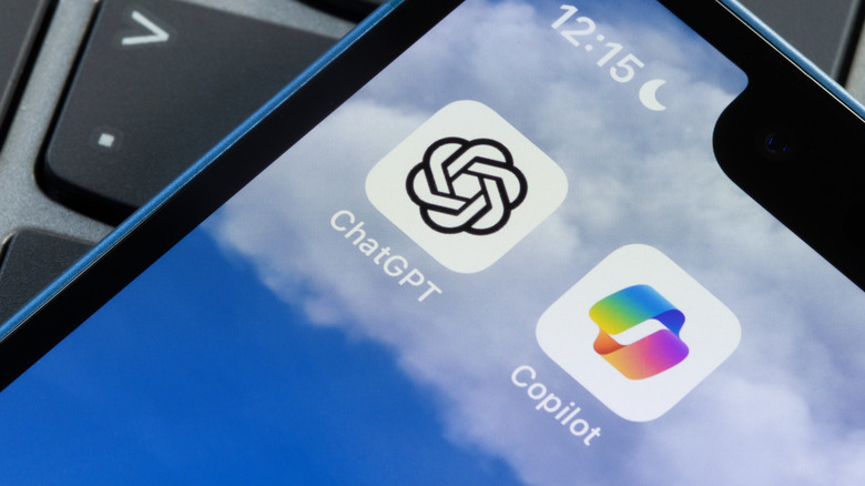 ChatGPT and Copilot app icons on iPhone