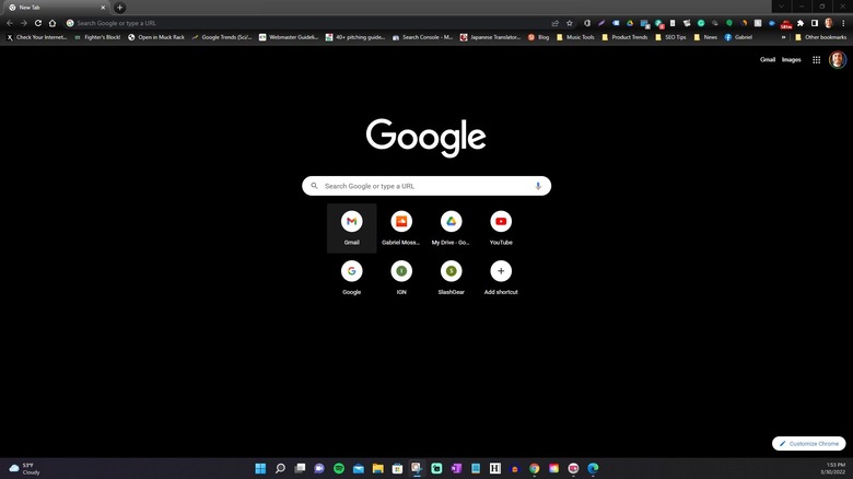 Google Chrome new tab