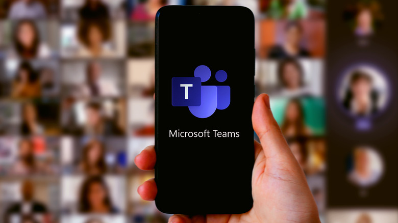 Microsoft Teams logo smartphone