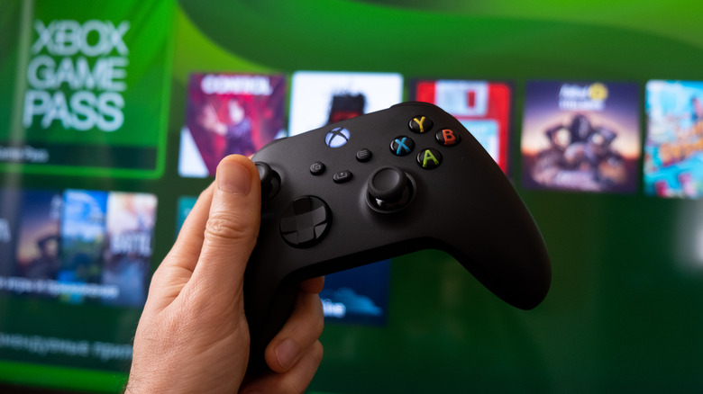 Xbox controller Game Pass screen