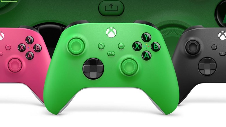 Xbox controllers with new green color