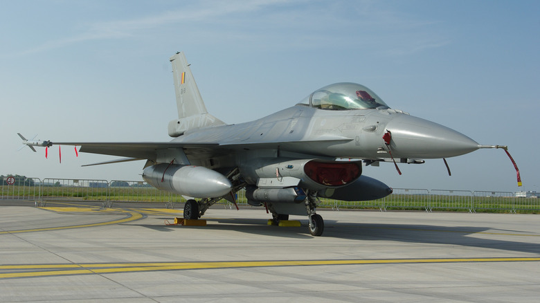 F-16 on runway