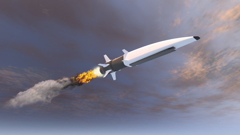 hypersonic missile 3d render