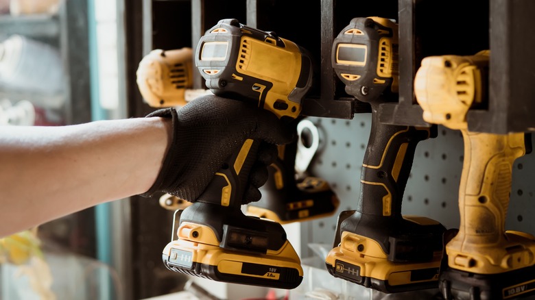 DeWalt Impact Wrenches in storage unit