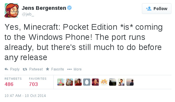 Minecraft now avaialble on Windows Phone