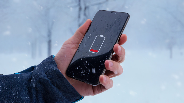 smartphone in the cold