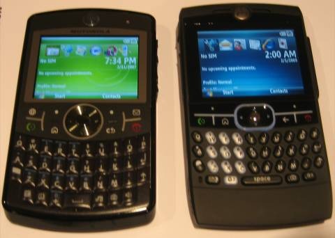 Motorola Q gsm (left) and Q q9 (right)